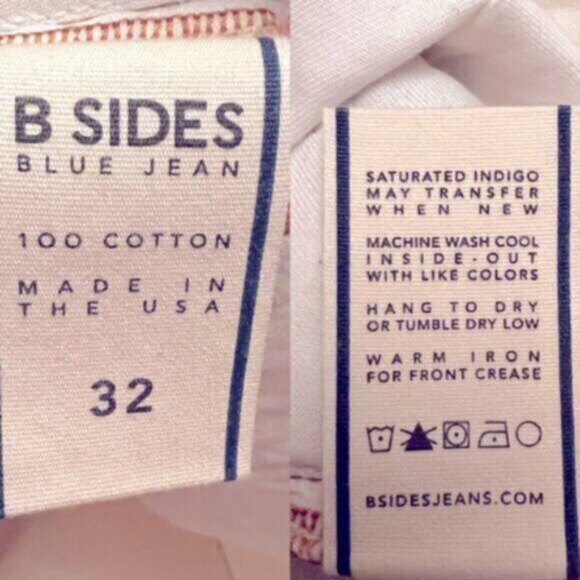 B Sides  Reworked Trouser - Clair Rinse   NEW 100% cotton   Made in USA Size 32 - Picture 11 of 16